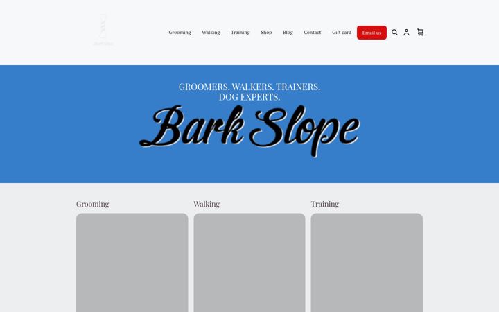 Screenshot of barkslopesalon.com