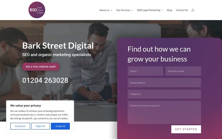 Screenshot of barkstreetdigital.co.uk