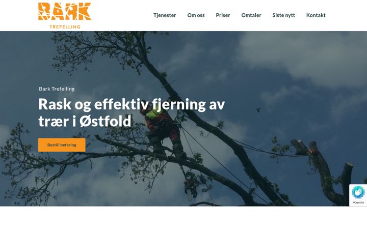 Screenshot of barktrefelling.no