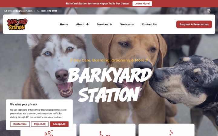 Screenshot of barkyardstation.com