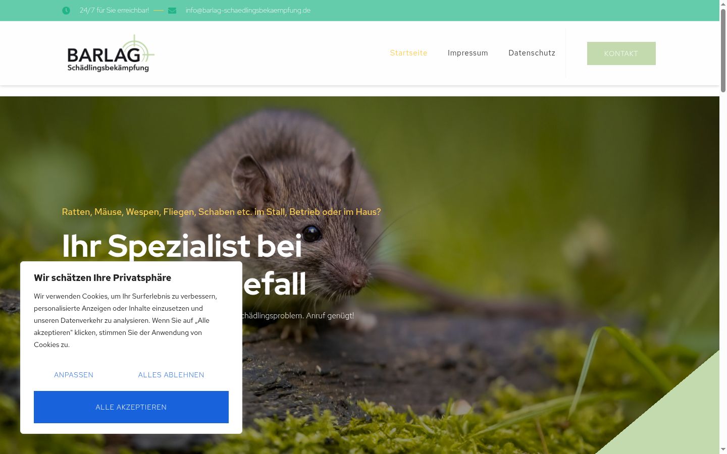 Zrzut ekranu banera zgody wyświetlanego przed jakąkolwiek interakcją