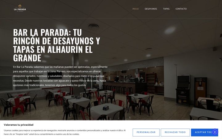Screenshot di barlaparadaalhaurin.es
