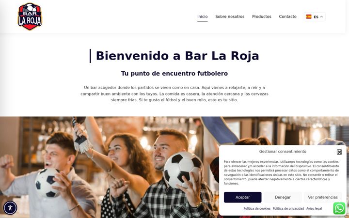 Screenshot of barlaroja.com