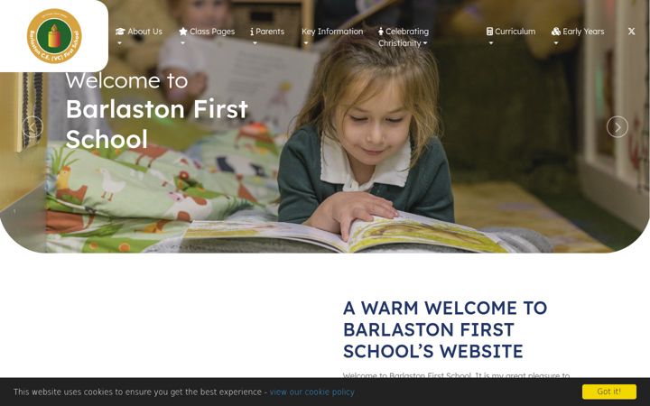 Screenshot of barlaston.staffs.sch.uk