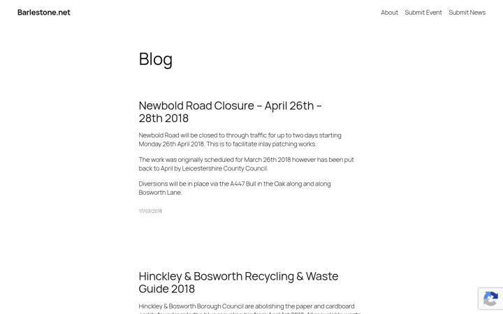 Screenshot of barlestone.net