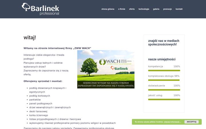 Screenshot of barlinek-leszno.com.pl