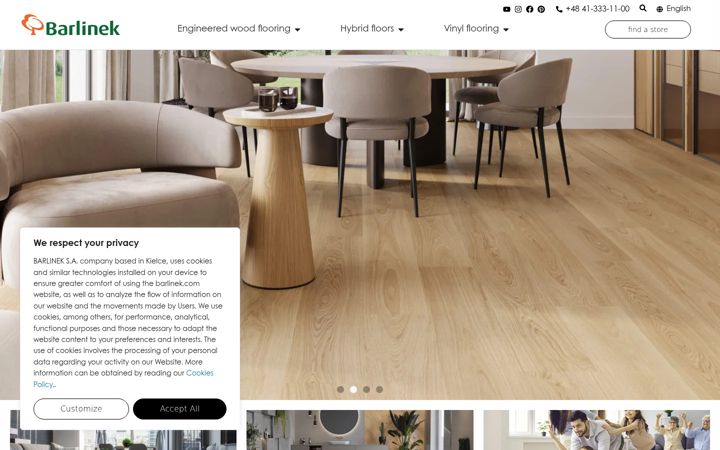 Screenshot of barlinek.co.uk