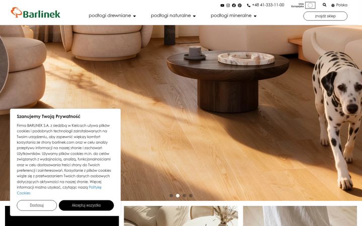 Screenshot of barlinek.com.pl