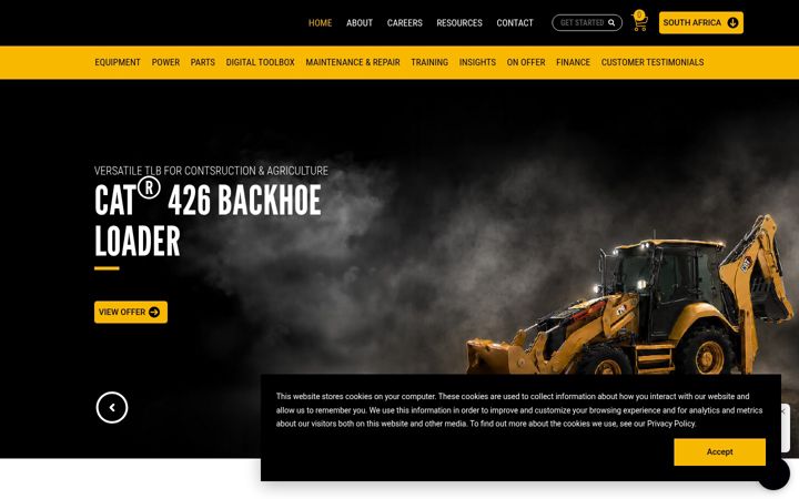Screenshot of barloworld-equipment.com