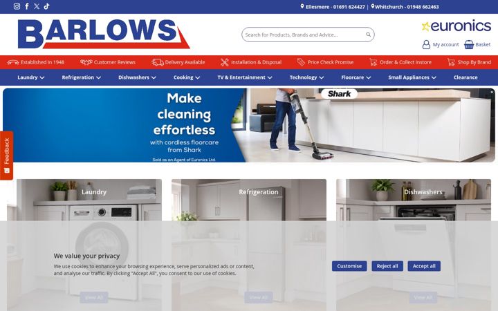 Screenshot di barlows-electrical.co.uk