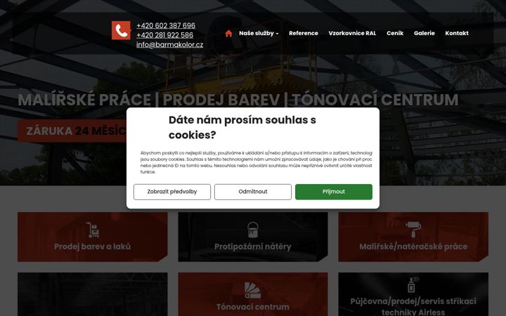 Screenshot ta' barmakolor.cz