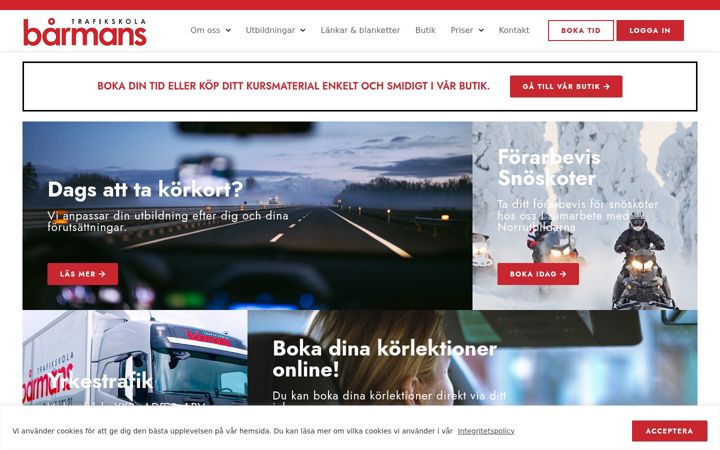 Screenshot of barmans.nu