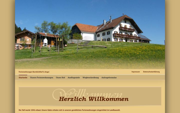 Skærmbillede af barmbichlhof.de