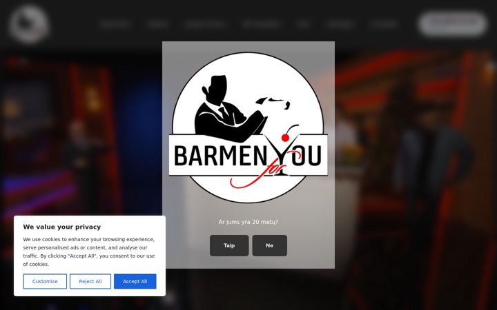 Screenshot of barmenforyou.lt