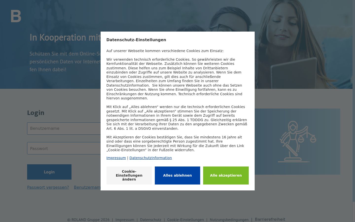 Snimka zaslona bannera za privolu prikazanog prije bilo kakve interakcije