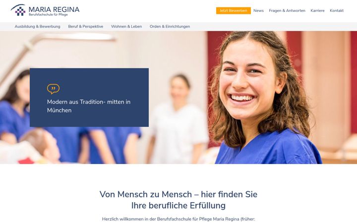 Screenshot of barmherzige-pflegeschulen.de