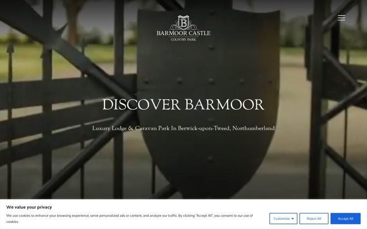Screenshot of barmoorcastle.co.uk