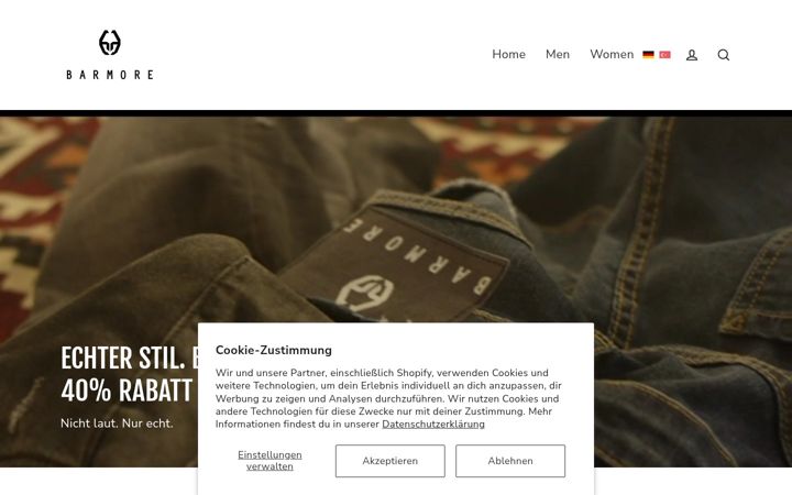 Screenshot of barmorebrand.com