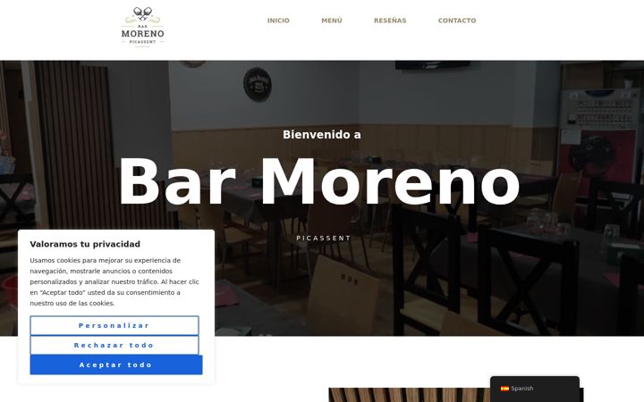 Screenshot of barmoreno.com