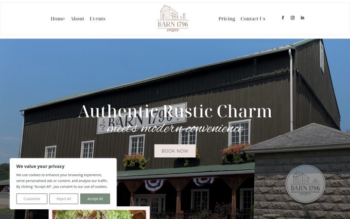 Screenshot of barn1796.com
