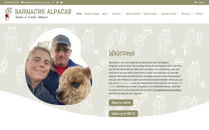 Képernyőkép: barnacre-alpacas.co.uk