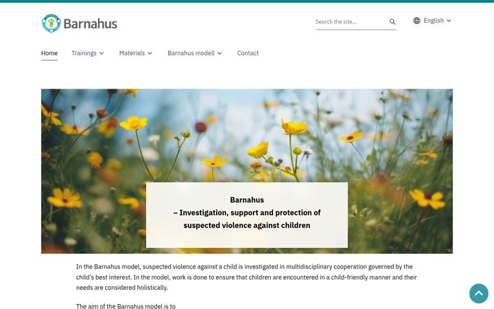 Screenshot of barnahus.fi