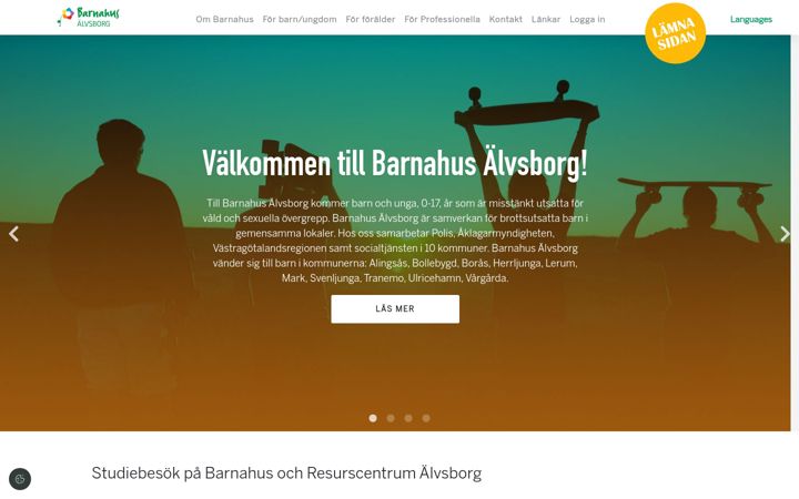 Screenshot of barnahusalvsborg.se