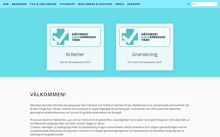Screenshot of barnanpassadvard.se