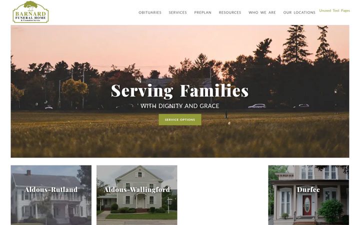 Screenshot of barnardfuneralhome.com