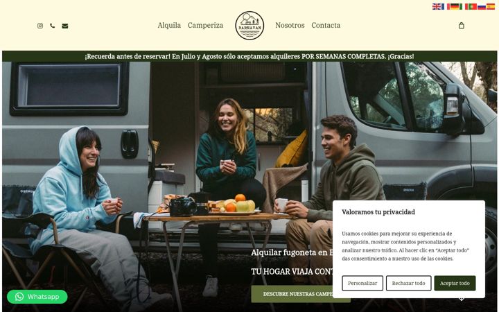 Screenshot of barnavan.es