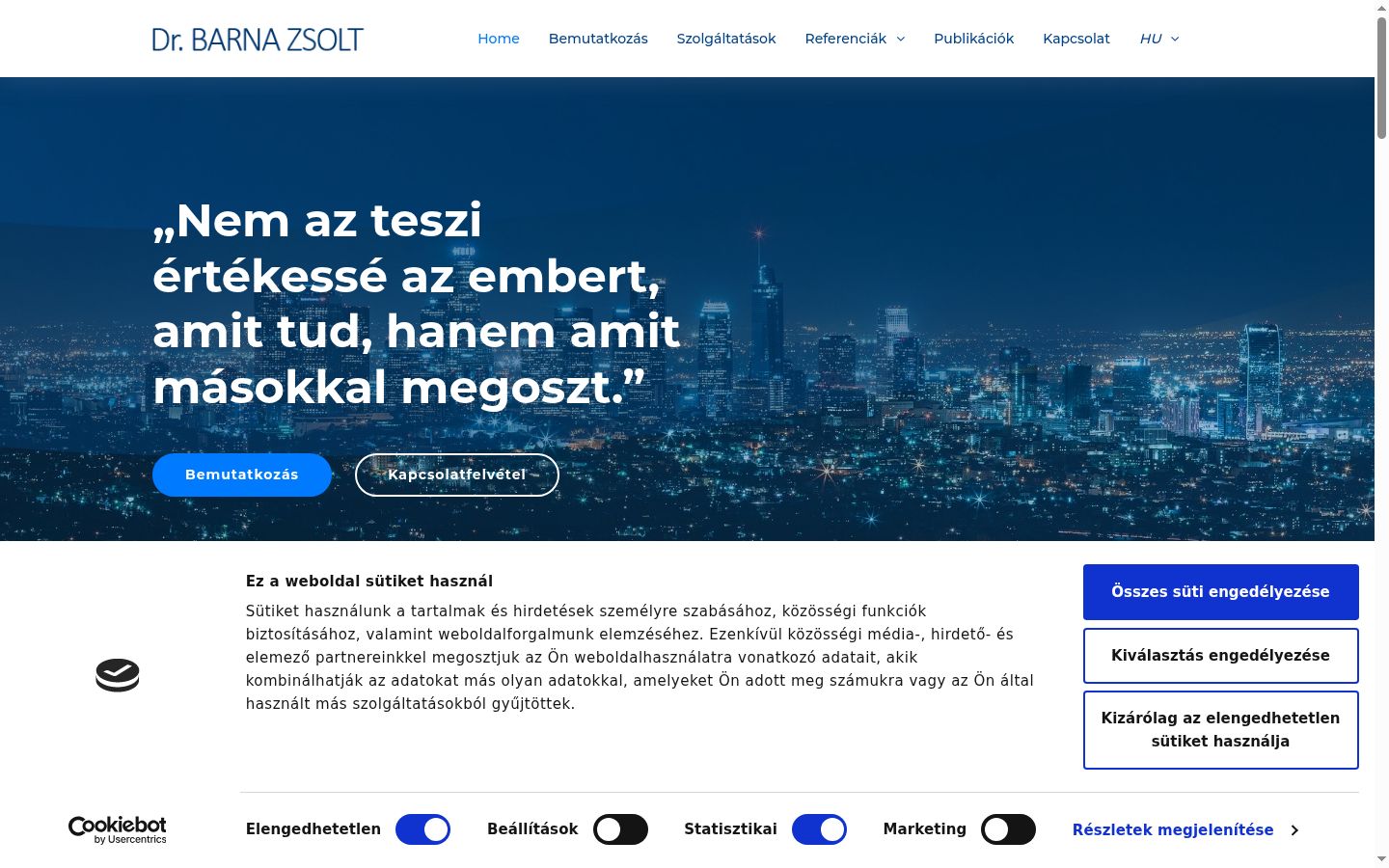 Screenshot del banner di consenso mostrato prima di qualsiasi interazione