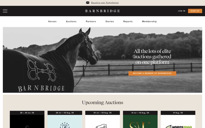 Screenshot of barnbridge-auctions.com