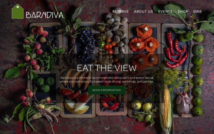 Screenshot of barndiva.com