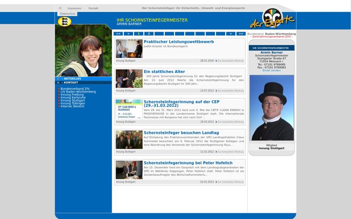 Screenshot of barner-schornsteinfeger.de