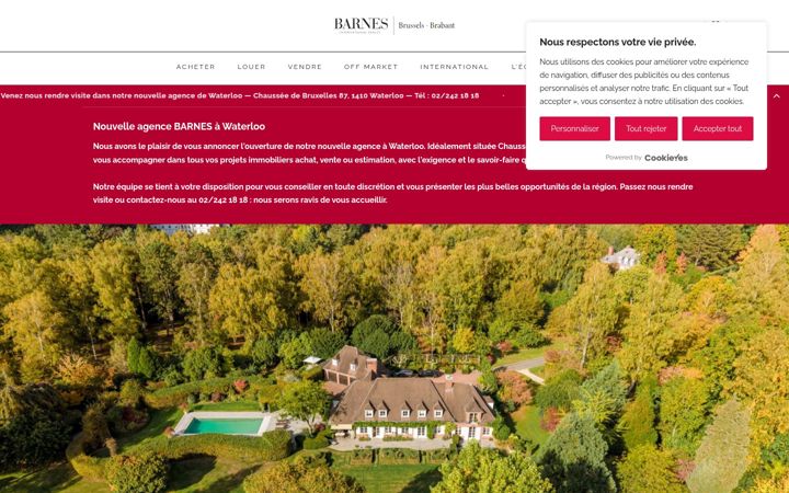 Screenshot of barnes-brussels.com