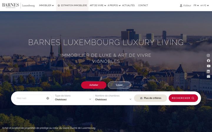 Screenshot of barnes-luxembourg.com