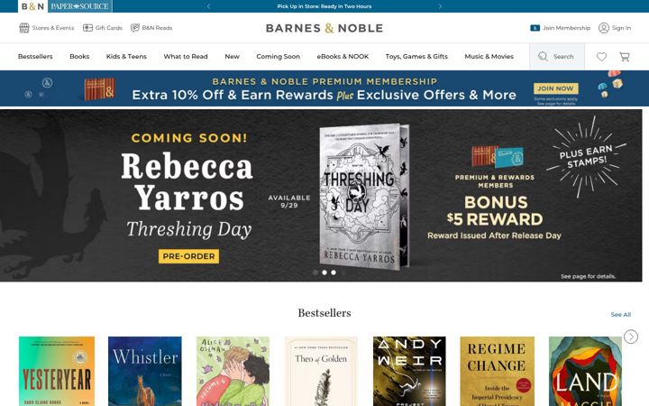 Skærmbillede af barnesandnoble.com