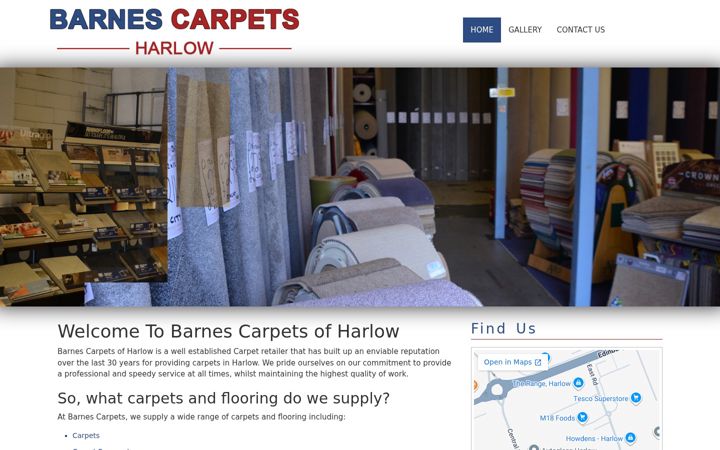 Screenshot of barnescarpetsofharlow.co.uk