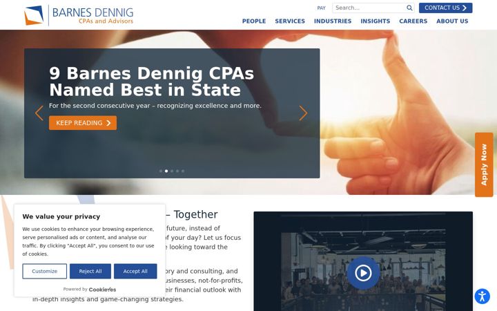 Screenshot of barnesdennig.com