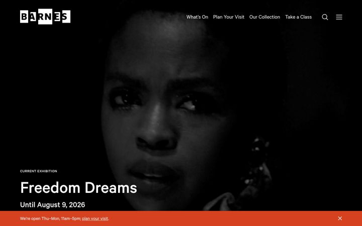 Screenshot of barnesfoundation.org