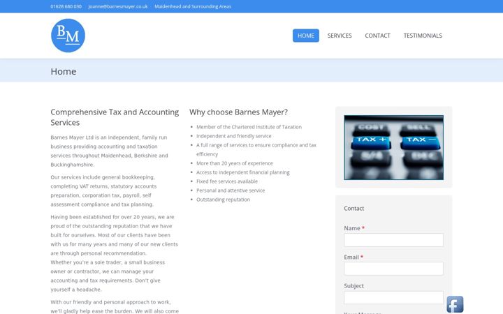 Screenshot of barnesmayer.co.uk