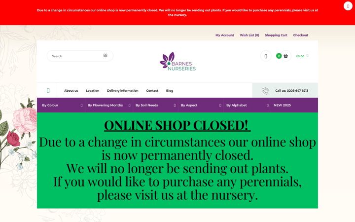 Screenshot of barnesnurseries.co.uk