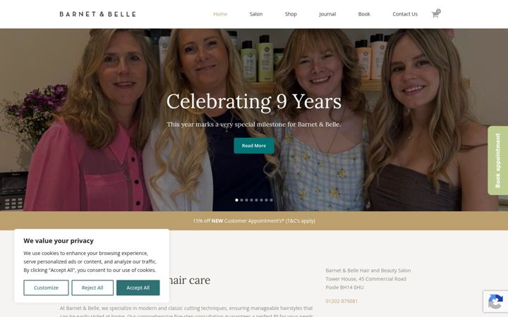 Screenshot of barnetandbelle.com