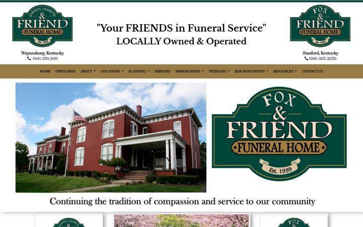 Screenshot of barnettdemrowandfox.com