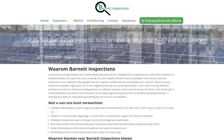 Screenshot of barnettinspections.nl