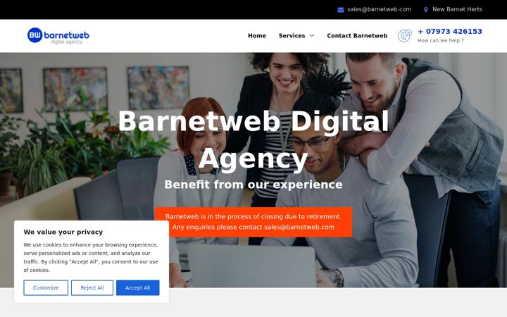 Screenshot of barnetweb.com