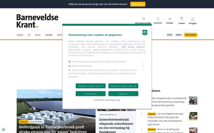 Screenshot of barneveldsekrant.nl