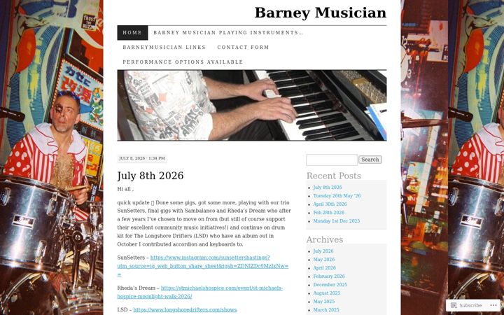 Screenshot of barneymusician.com