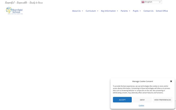 Screenshot of barnfieldschool.co.uk