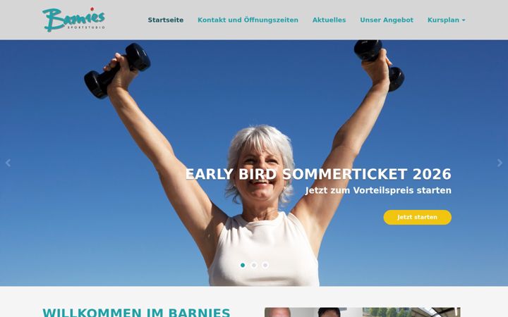Screenshot of barnies-sportstudio.de